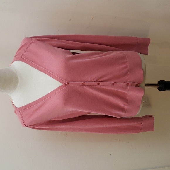 LOFT Sweaters - Anne Taylor Loft Women's Peach Pink  Lightweight Long Sleeve Cardigan Sweater, L